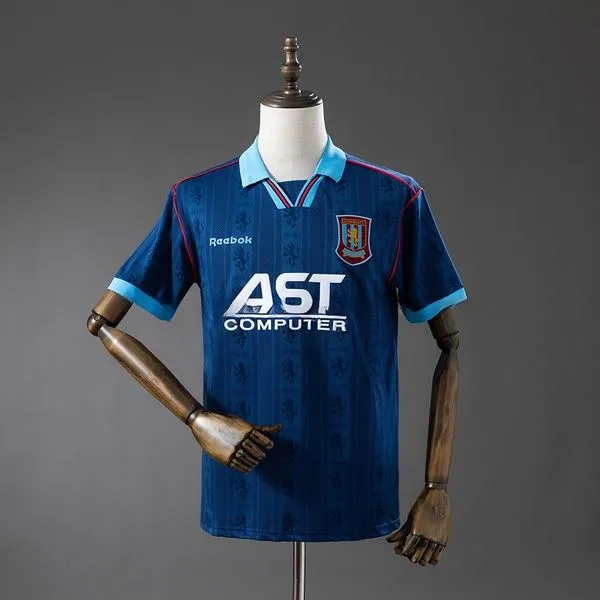 Camiseta de fútbol Aston Villa 1995/96 VISITANTE MANGA CORTA VERSION FAN